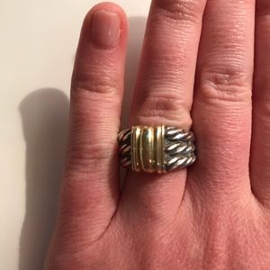 David Yurman cable classic ring 7 Silver gold